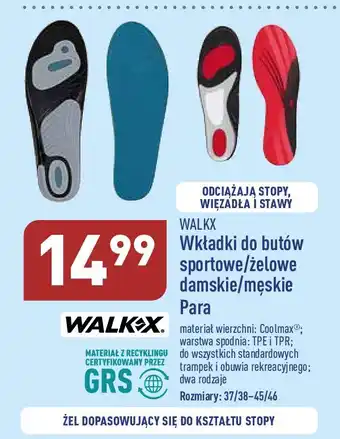 ALDI Wkładki do butów sportowych 37-44 walkx oferta