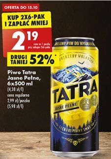 Biedronka Piwo tatra jasne pełne oferta