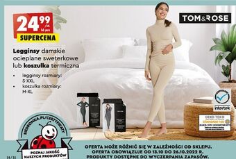 Biedronka Koszulka termiczna damska m-xl tom & rose oferta