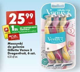 Biedronka Maszynki do golenia dragonfruit gillette venus 3 oferta