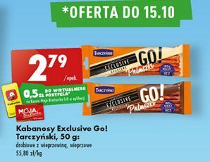 Biedronka Kabanos wieprzowy tarczyński exclusive go! oferta
