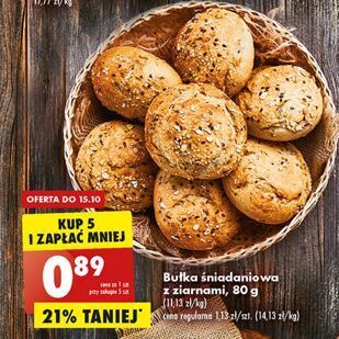 Biedronka Bułka śniadaniowa z ziarnami oferta