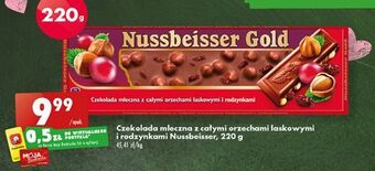 Biedronka Czekolada mleczna z całymi orzechami i rodzynkami alpen gold nussbeisser oferta