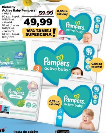 Netto Pieluszki dla dzieci junior 5 pampers active baby oferta