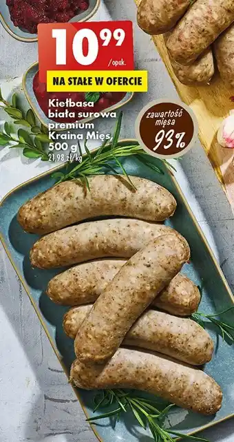 Biedronka Kiełbasa biała surowa premium oferta