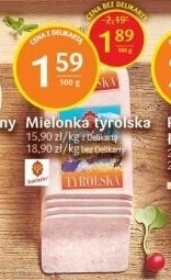 Delikatesy Centrum Sokołów mielonka tyrolska oferta