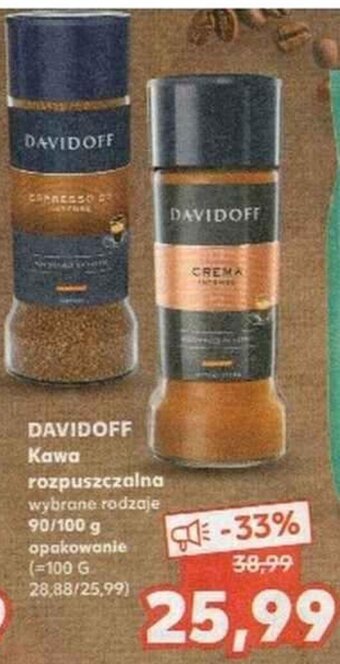 Kaufland Davidoff kawa rozpuszczalna 90/100g oferta