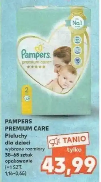 Kaufland Pampers premium care pieluchy dla dzieci 38-68szt. oferta