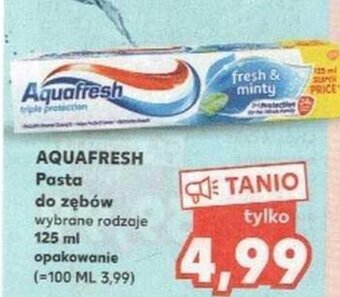 Kaufland Aquafresh pasta do zębów 125ml oferta