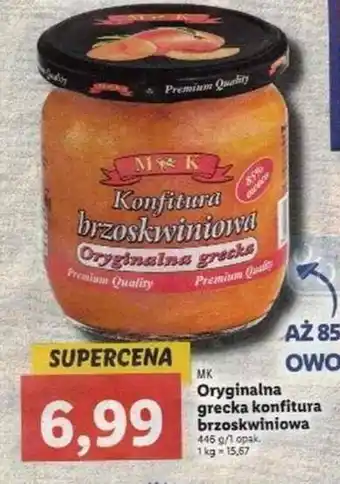 Lidl MK Oryginalna grecka konfitura brzoskwiniowa 445 g oferta