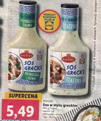 Lidl Roleski Sos w stylu greckim 290 g oferta