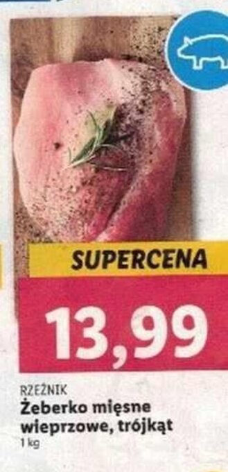 Lidl Rzeźnik Żeberko mięsne wieprzowe, trójkąt 1 kg oferta