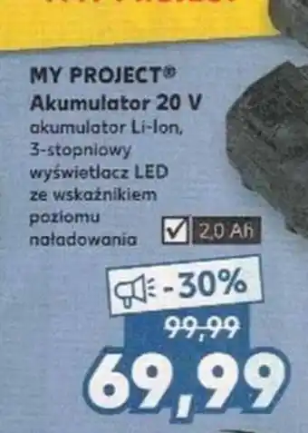 Kaufland My Project akumulator 2,0Ah oferta