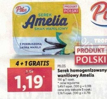 Lidl Pilos Serek homogenizowany waniliowy Amelia 150 g oferta