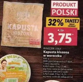 Lidl Ryneczek Lidla Kapusta kiszona w woreczku 800 g oferta