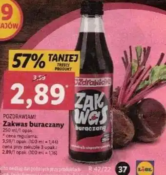 Lidl Pozdrawiam! Zakwas buraczany 250 ml oferta