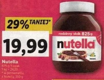 Lidl Nutella 825 g oferta