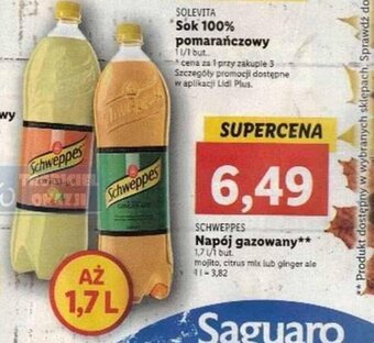 Lidl Schweppes Napój gazowany 1,7 L oferta