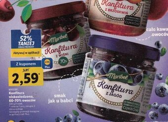 Lidl Maribel konfitura niskosłodzona 60-70% owoców 220 g oferta