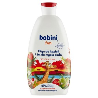 Netto Bobini fun płyn do kąpieli i żel do mycia ciała o zapachu truskawek 500 ml oferta