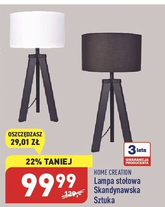 ALDI Lampa stołowa czarna home creation oferta