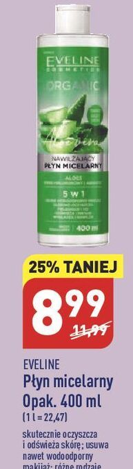 ALDI Płyn micelarny nawilżający z aloesem eveline organic oferta