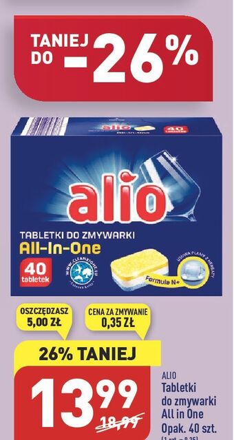 ALDI Tabletki do zmywarki all in one alio oferta