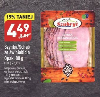 ALDI Szynka ze świniobicia szubryt oferta