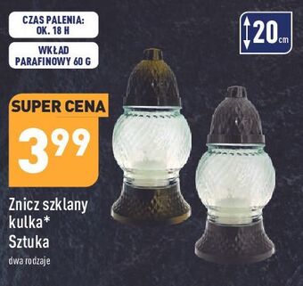 ALDI Znicz szklany kulka oferta