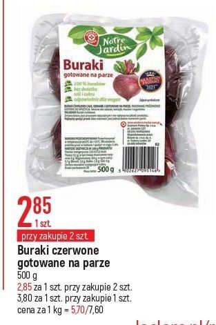 E.Leclerc Buraki gotowane na parze wiodąca marka notre jardin oferta