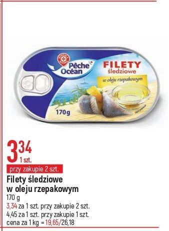 E.Leclerc Filety śledziowe w oleju rzepakowym wiodąca marka peche ocean oferta