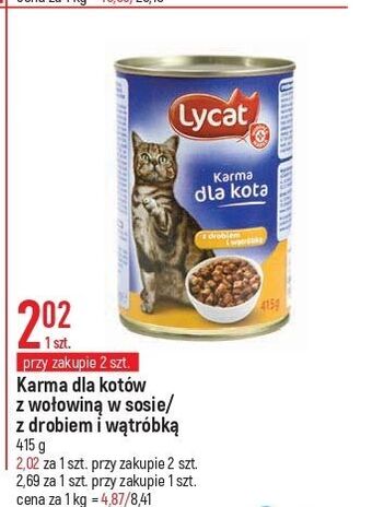 E.Leclerc Karma dla kotów z drobiem i wątróbką wiodąca marka lycat oferta