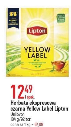 E.Leclerc Herbata lipton yellow label tea oferta