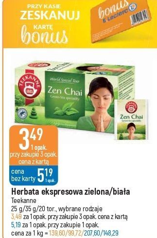 E.Leclerc Herbata zen chai teekanne world special teas oferta