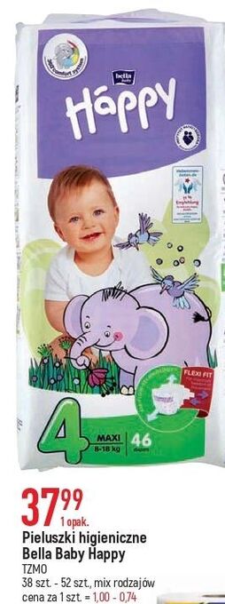 E.Leclerc Pieluchy dla dzieci 4 maxi bella baby happy oferta