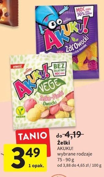 Intermarche Żelki zdrowocki akuku! oferta