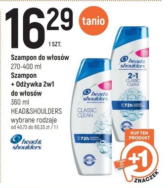 Intermarche Szampon do włosów classic clean 2w1 head&shoulders oferta