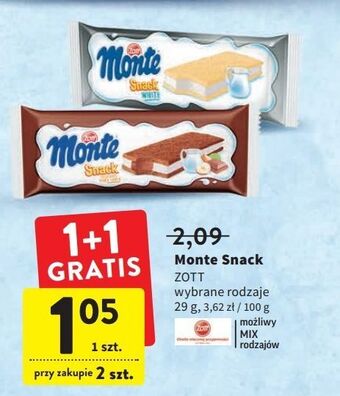 Intermarche Baton mleczny zott monte snack oferta