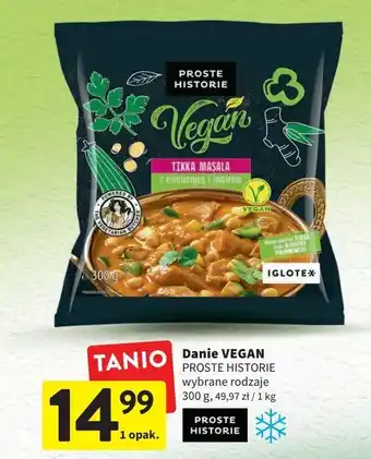 Intermarche Danie tikka masala z ciecierzycą i imbirem iglotex proste historie vegan oferta