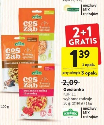 Intermarche Owsianka z maliną i żurawiną kupiec coś na ząb oferta