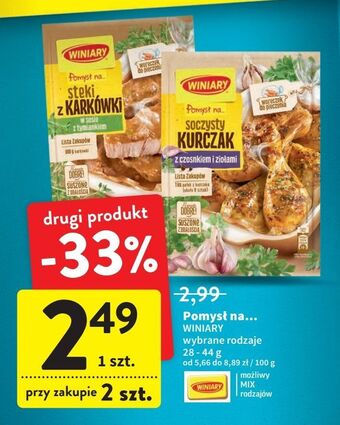 Intermarche Soczystego kurczaka z czosnkiem i ziołami winiary pomysł na ... oferta