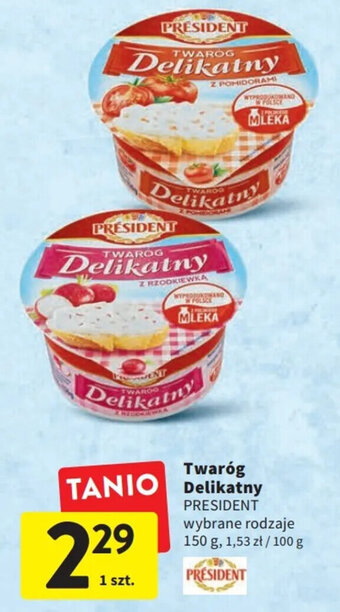 Intermarche president twaróg delikatny 150g oferta