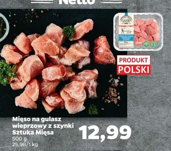 Netto Mięso na gulasz wieprzowy z szynki sztuka mięsa oferta