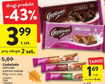 Intermarche goplana czekolada wybrane rodzaje 90g oferta