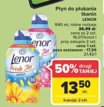 Carrefour Lenor płyn do płukania tkanin 840ml oferta