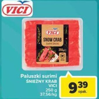 Carrefour Vici paluszki surimi śnieżny krab 250g oferta
