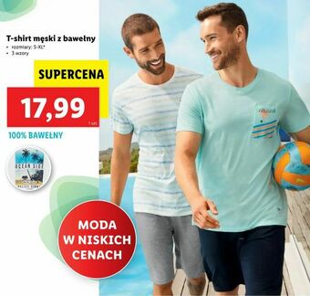 Lidl T-shirt męski z bawełny oferta