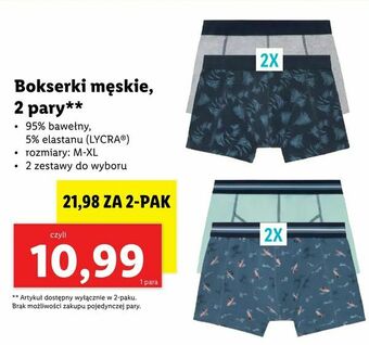 Lidl Bokserki męskie 2 pary oferta