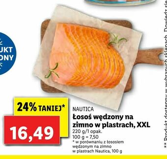 Lidl Łosoś wędzony na zimno w plastrach, XXL oferta
