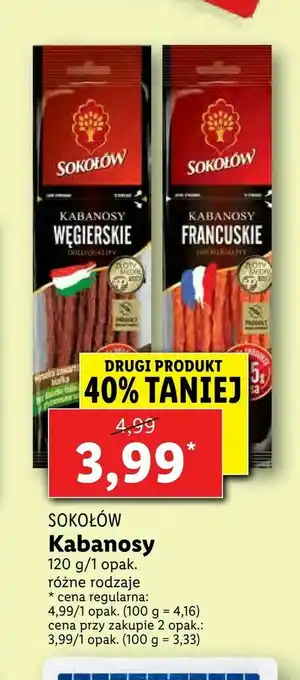 Lidl Kabanosy oferta